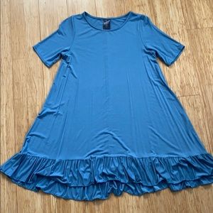 Agnes and Dora ruffle bottom tunic/shirt dress